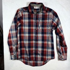 Fjallraven Men’s Size M Red and Blue Plaid Flannel Cotton Casual Shirt